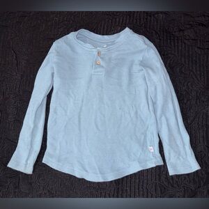 The Honest Company Light Blue Waffle Henley Long-Sleeve Shirt Size 5T